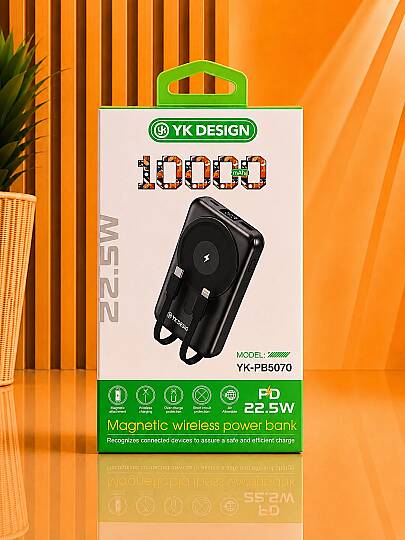 YK PB5070 10000 MAH 2İN1 PD MAGSAFE 22.5W POWERBANK
